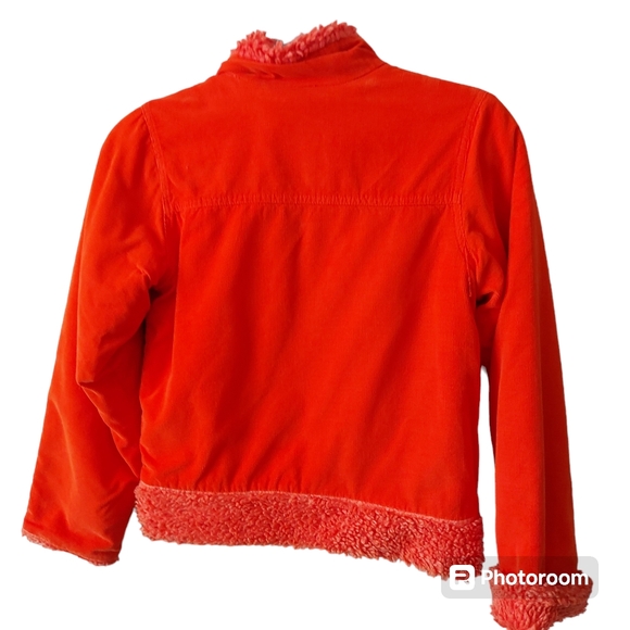 Keedo Kids Orange Corduroy Sherpa Detail South African Coat Size 6/7 - Picture 2 of 7